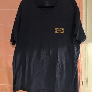 Vans Men's Dark Blue Tee with Gold Logo